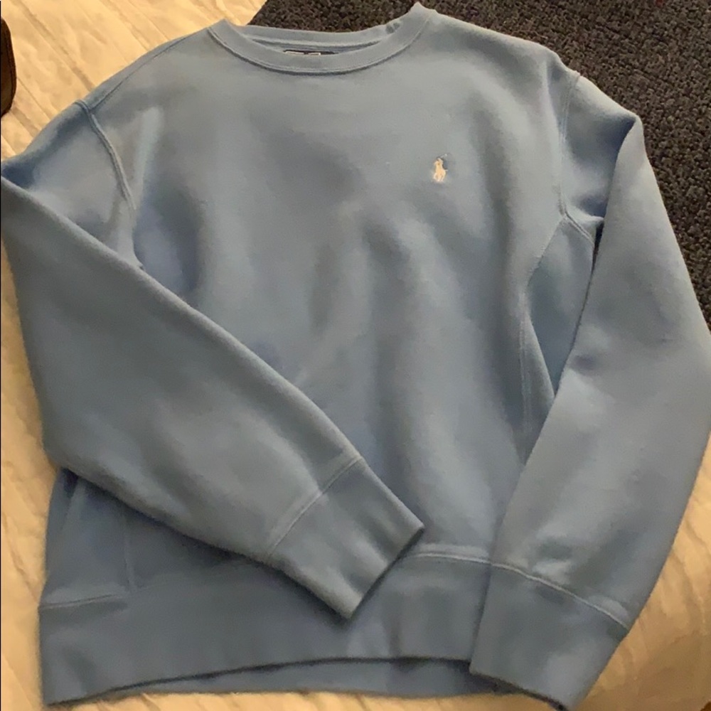 Blue polo pullover